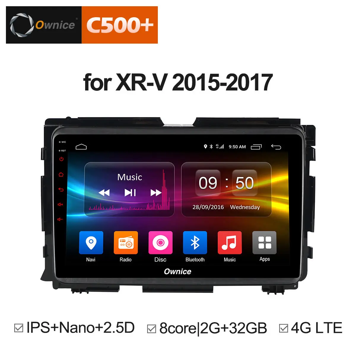 

Ownice C500+ G10 Car Radio Multimedia OEM frame car PC android 8.1 octa core Video Player Navigation GPS For XR-V 2015 2016 2017