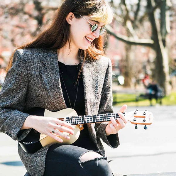 Populele U1 23 Inch Smart Ukulele APP Teaching LED Guidance Bluetooth USB Intelligent Switch Learning Tool For Beginners