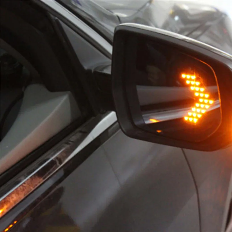 2 шт. модный стиль 14 SMD Светодиодная панель со стрелкой автомобильный зеркальный