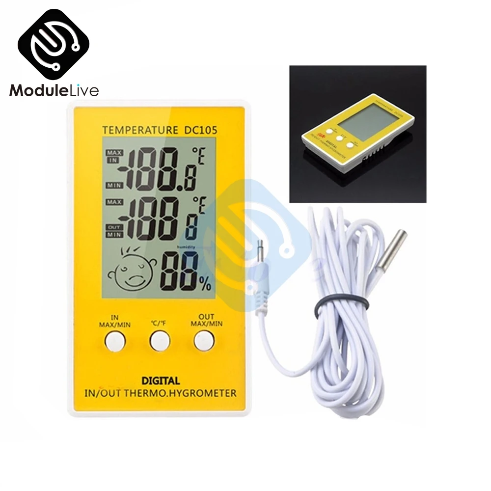 1 Stück Multifunktionale Digital LCD Hygrometer Thermometer Für Home Office 