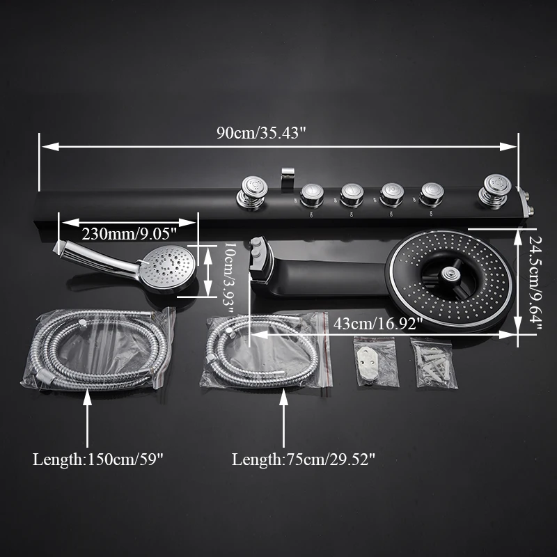 Белый/черный Ванная комната набор для душа дождь Насадки для душа Ванная комната душевой кран колонка с ручки душевые Системы смеситель настенный