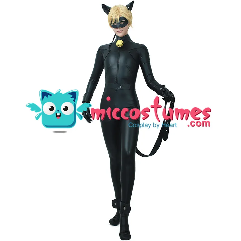 

Cat Black Cosplay Costume Skin-tight Catsuit Bodysuit with Eye Mask Cat Ears