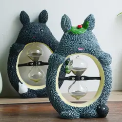 Творческий смолы Миядзаки Тоторо Фигурки песочные часы украшения таймер обратного отсчета Симпатичные Тоторо миниатюрные Home Decor подарки