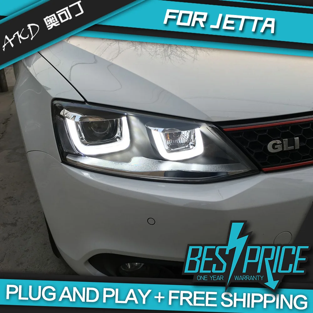 AKD Cars Styling Headlight For VW Jetta 2012 2017 MK6 Headlights LED