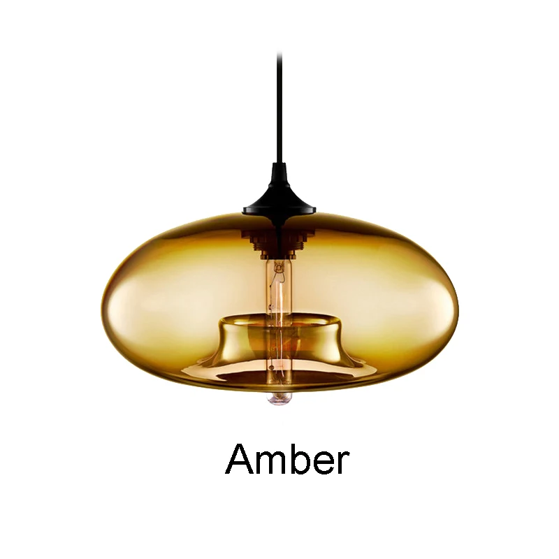 

New Simple Modern Contemporary hanging 6 Color Glass ball Pendant Lamp Lights Fixtures E27/E26 for Kitchen Restaurant Cafe Bar