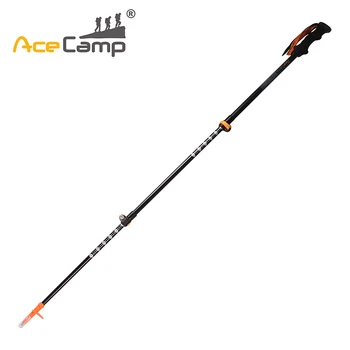 

AceCamp Retractable 3-Section Carbon Montain Climbing Hiking Walking Stick Trekking Pole Black+Yellow