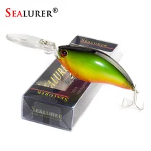 SEALURER Boxed 1Pcs Fishing Lures Float Crankbait Minnow Excessive High quality Deal with 110mm 17.9g Topwater Wobblers with 6# Hooks