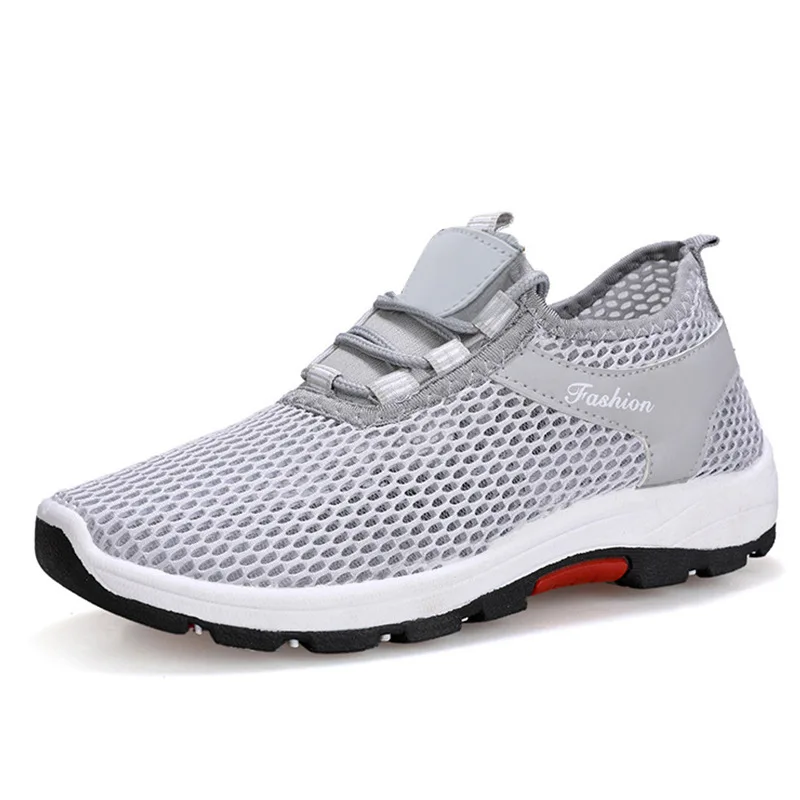 Casual Shoes Men Slip on Sneakers 2019 Summer Breathable Mens Flats Off White Black Shoes Mesh Loafers Zapatos De Hombre XX-539