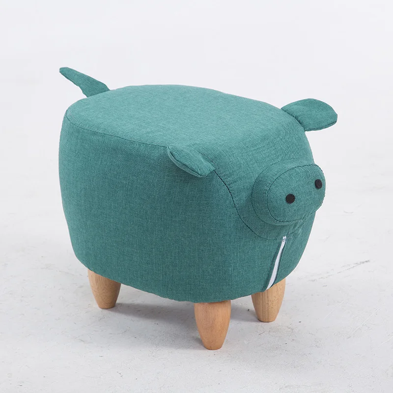 Милый мультфильм свинья стул творческая личность животных обувь скамейке дома мебель для гостиной Османов Дива - Цвет: E