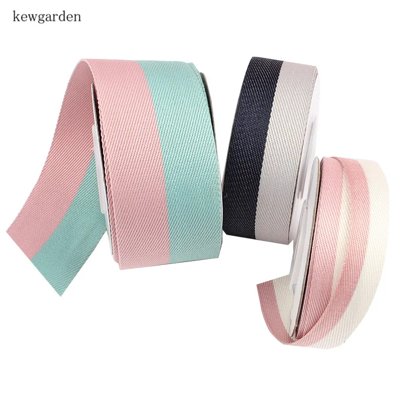 

Kewgarden 2 Colors Twill Satin Ribbons 40mm 25mm 15mm Handmade Tape DIY Bowknot Cotton Ribbon Garment Accessories Riband 5m /Lot