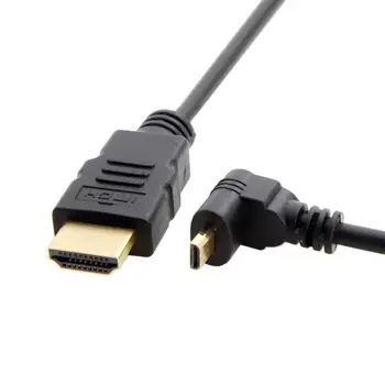 

10pcs/lot Up & Down Angled 90 Degree Micro HDMI to HDMI Male HDTV Cable for Cell Phone & Tablet & Camera