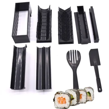 

10Pcs Sushi Maker Roller Roll Mold Sushi Roller Bazooka Rice Meat Vegetables DIY Sushi Making Machine Multi Kitchen Accessaries