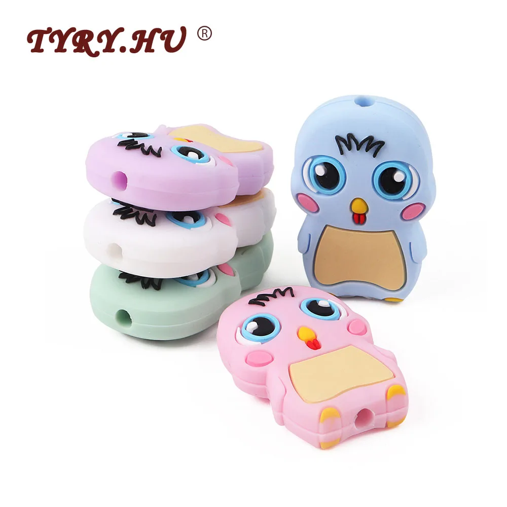 TYRY.HU 50pcs Silicone Teether Bead Food Grade Baby Teething Toy BPA Free DIY Nursing Pacifier Chain Accessories | Мать и ребенок