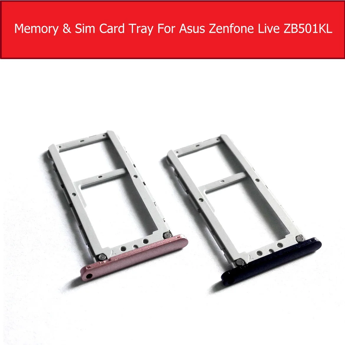 

Genuine Sim Card Tray Slot For Asus Zenfone LIVE ZB501KL 5.0" SIM Card Connector Holder Metal Material Replacement repair parts