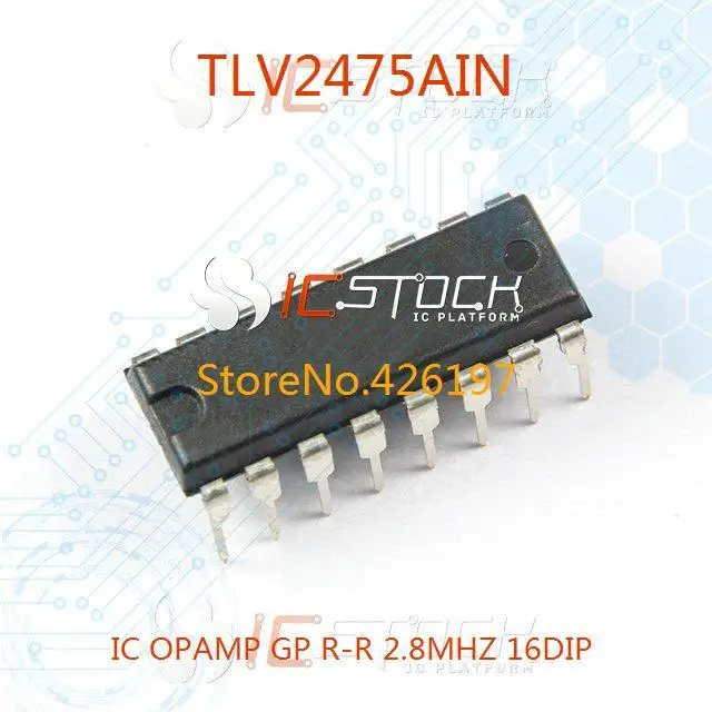 Free Shipping TLV2475AIN IC OPAMP GP R-R 2.8MHZ 16DIP 2475 TLV2475 3PCS |