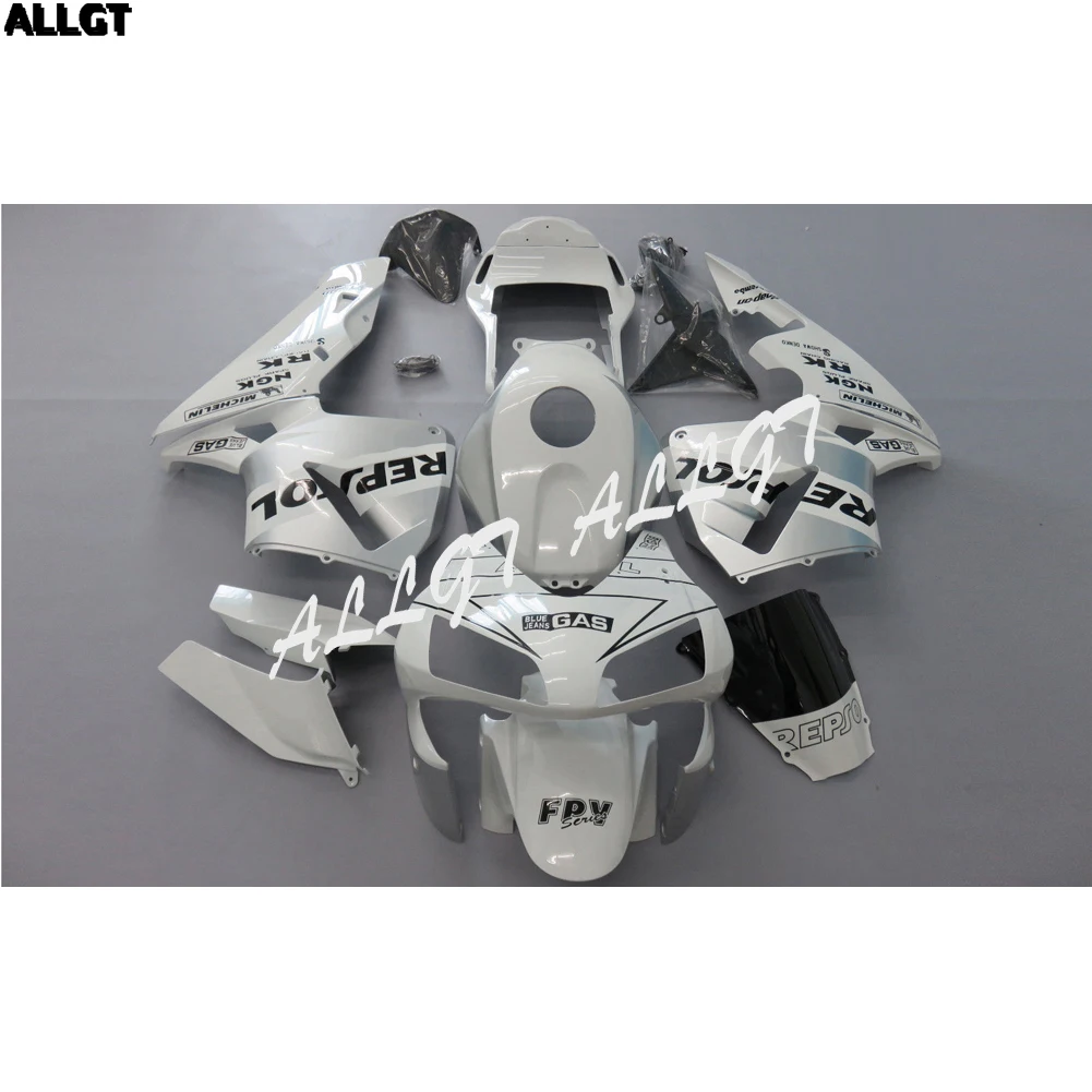 

ABS White Sliver Injection Fairing Kit Bodywork for HONDA CBR600RR 2003 2004