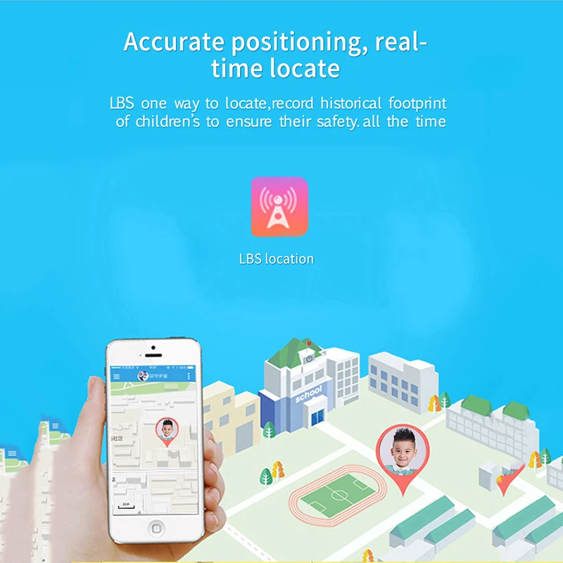 Kebidumei анти потерянный ребенок LBS трекер SOS умный мониторинг позиционирования телефон дети поддержка sim-карты детские часы для IOS и Android