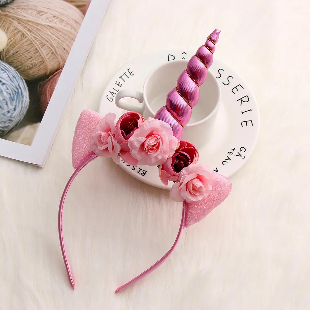 Wholesale Glitter Unicorn Horn Hairband Headband Easter Bonus for