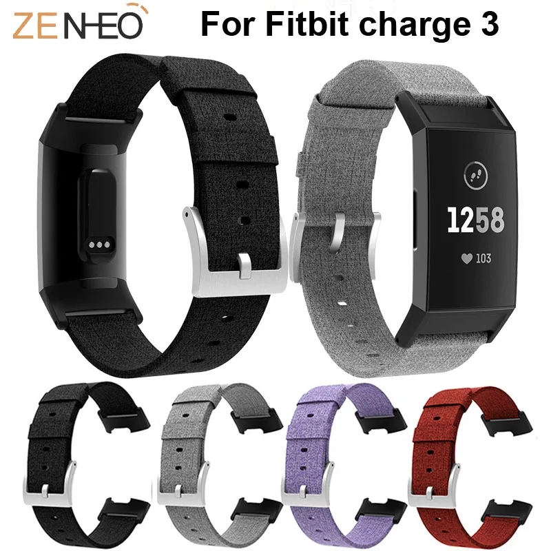 

Woven Canvas Band Smart Accessory For Fitbit Charge 3 watchband Strap for Fitbit Charge 3 Replacement Fitness Smart Wristbands