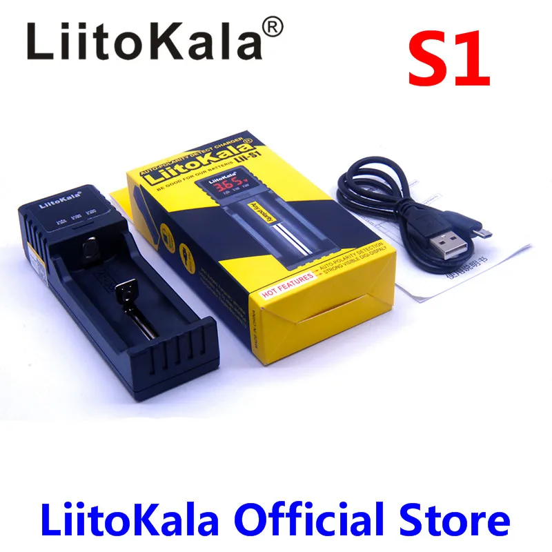 Умное устройство для зарядки никель-металлогидридных аккумуляторов от компании LiitoKala: lii-S1 lii-S2 lii-202 lii-402 lii-S6 lii-PD4 1,2 V 3,7 V 18650 18350 26650 10440 14500 16340 никель-металл-гидридное аккумуляторное зарядное устройство - Цвет: lii-S1