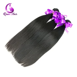 

Queen Hair Company Products 100% Unprocessed Puruvian Virgin Hair Straight Weaves Original Virgin Human Hair Extensions 3pcs/lot