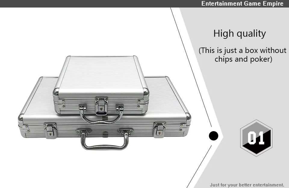Yernea Высокое качество Портативный 100/300 чемодан фишки для покера коробка нескользящий коврик Алюминиевый Чемодан Техасская коробка фишек для игральных карт