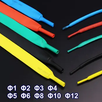 

2Meter/lot Heat Shrink Tube 1/2/3/4/5/6/8/10/12MM Coloful Heatshrink Shrinkable Tubing Cable Sleeves Wire Kit Pls use Heat Gun