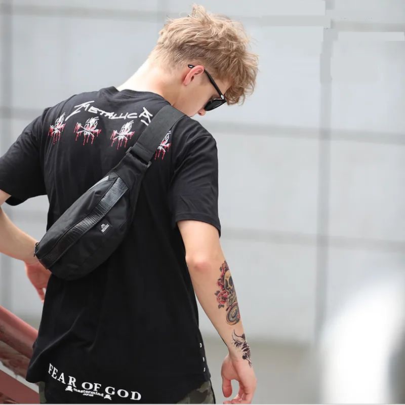 

Unisex waist bag Trending Mens belt bag black Casual Bag Waterproof nylon Single Shoulder Strap Pack