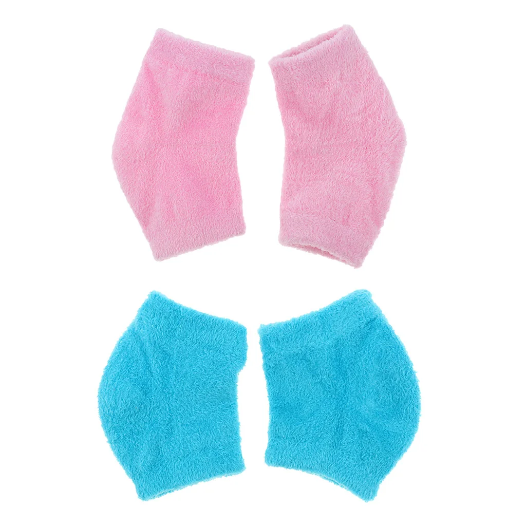 

1 Pair Adults Vented Heel Socks Sleeves Wrap Protector Set for Moisturising Dry Hard Cracked Feet Care