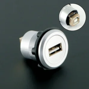 

22mm Economy cheaper plastic type USB2.0 socket Female A to Female B