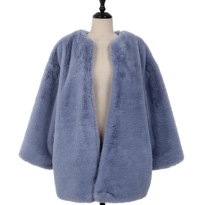 Rex Noble Faux De M12 2018 Bleu Lapin Manteau Fourrure qFE6ZAwn