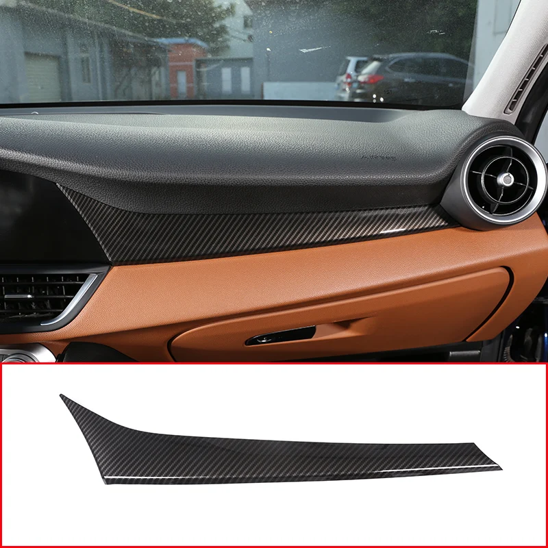 

Carbon Fiber Style For Alfa Romeo Giulia 2017 2018 ABS Plastic Co-Pilot Decoration Cover Panel Trim For Left Hand driver