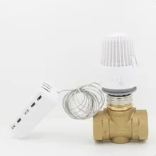 Большой диапазон контроллер 6-28 градусов для системы сантехники внутренний радиатор термостатический радиатор клапан Латунь 2 ходовой клапан DN20 DN25