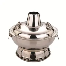 32 см Имитация меди из нержавеющей стали утолщение электрические Углеродные двойного назначения сплит традиционный Старый Пекин горячий горшок трения блюдо