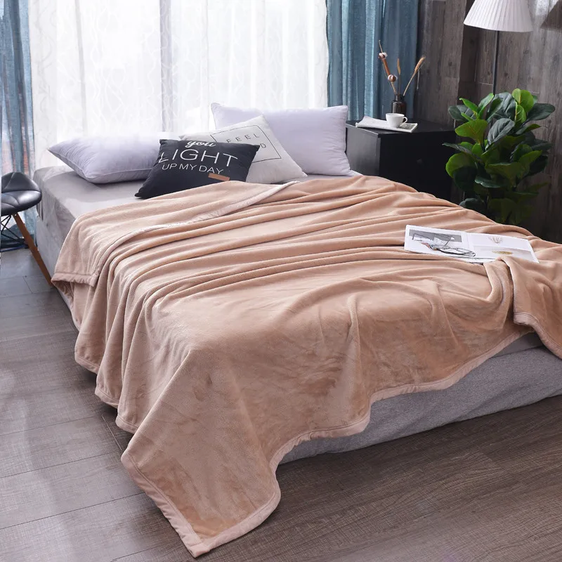 Серое однотонное утепленное покрывало 150x230 см, фланелевое одеяло высокой плотности для дивана/кровати/автомобиля, портативные пледы