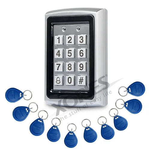 

HOMSECUR New Metal Case Door Access Controller With 10 ID Card Key Fobs+ Easy To Use