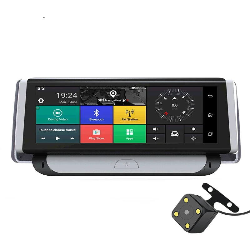 

Dealcoo Dash Cam 8 inch Touch Screen Android 4G/WIFI with GPS Navigation Dual lens 1080P FHD Night Vision Car Camera Auto DVR