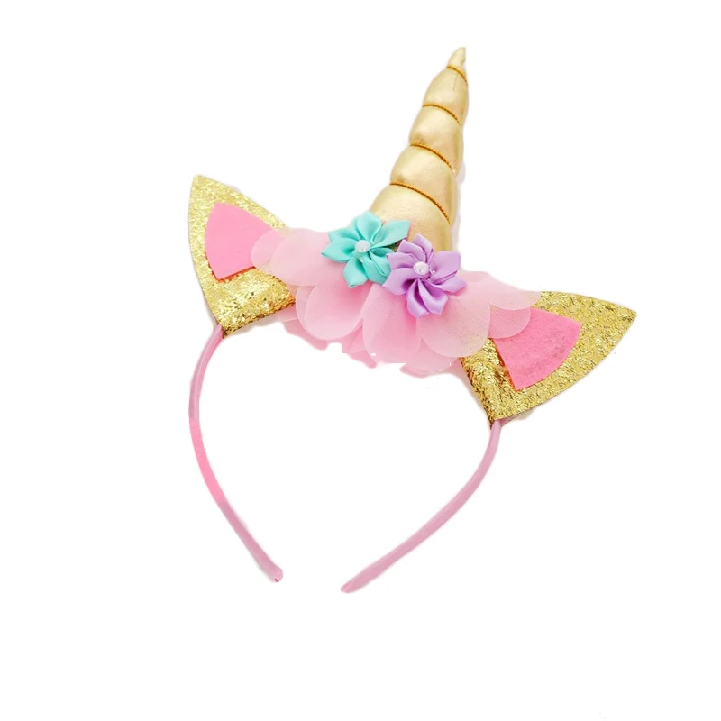 Headband Вечерние платья с единорогом; летняя одежда для маленьких девочек; карнавальный детский костюм принцессы; Детские платья для девочек 4, 6, От 8 до 10 лет; Vestidos - Цвет: Headband