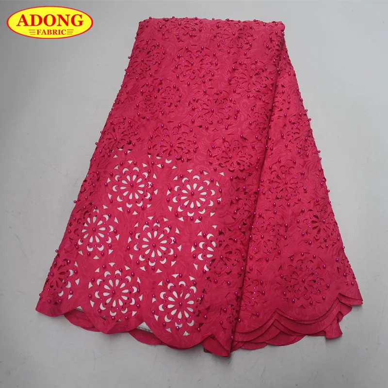 

Plum 5 Yards French Beads Lace Fabric High Quality Laser Cut Lace With Stones African Lace Fabrics For 2019 African Lace Dress
