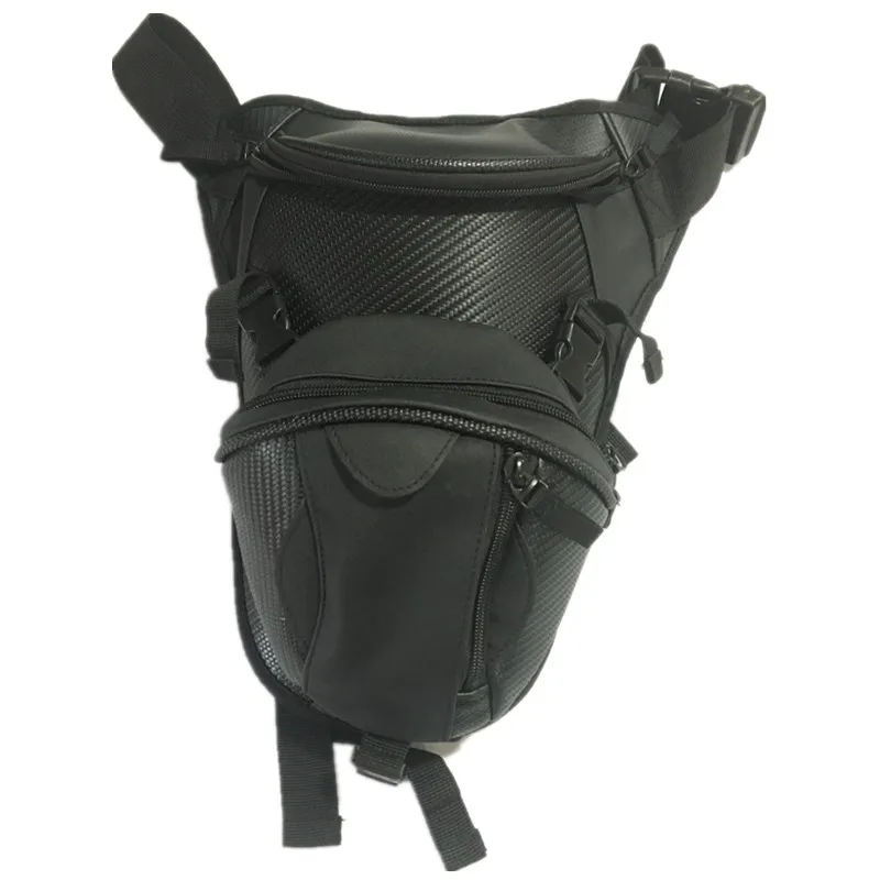 

Cool Unisex Motorcycle Waterproof Nylon Drop Leg bag Pack Storage Waist Belt Bag waist Bag Travel Men Black