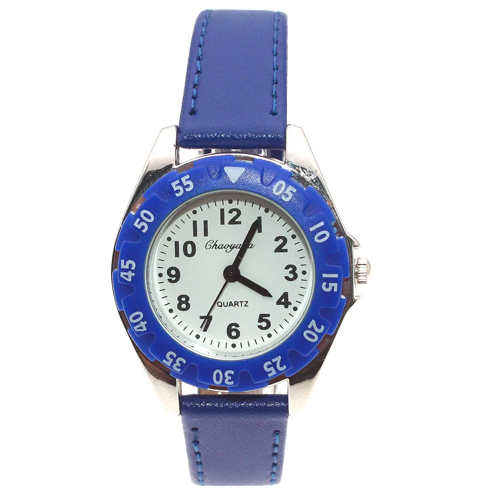 

Blue Watch Boy Watches Leather Lovely Girl Boy Children Gifts learn time Quartz Student Kids Animal Wristwatch U100 xmas gift