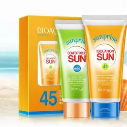 Bioaqua 2 шт. солнцезащитный крем увлажняющий УФ-излучения Sun Protection Face Cream солнцезащитный крем солнцезащитный лосьон солнцезащитный крем SPF45 +