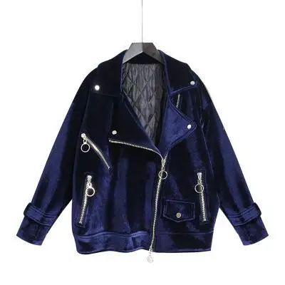 Z-ZOUX, Женская куртка, одноцветное велюровое пальто, утолщенное зимнее пальто, женские топы с длинным рукавом, Свободная Женская куртка, универсальная женская куртка, Новинка - Цвет: blue
