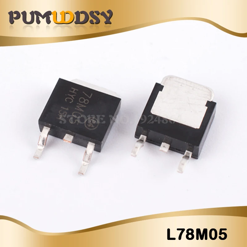 100pcs L78M05CDT L78M05 TO-252 TO252 78M05 POSITIVE VOLTAGE REGULATORS New original free shipping IC photo