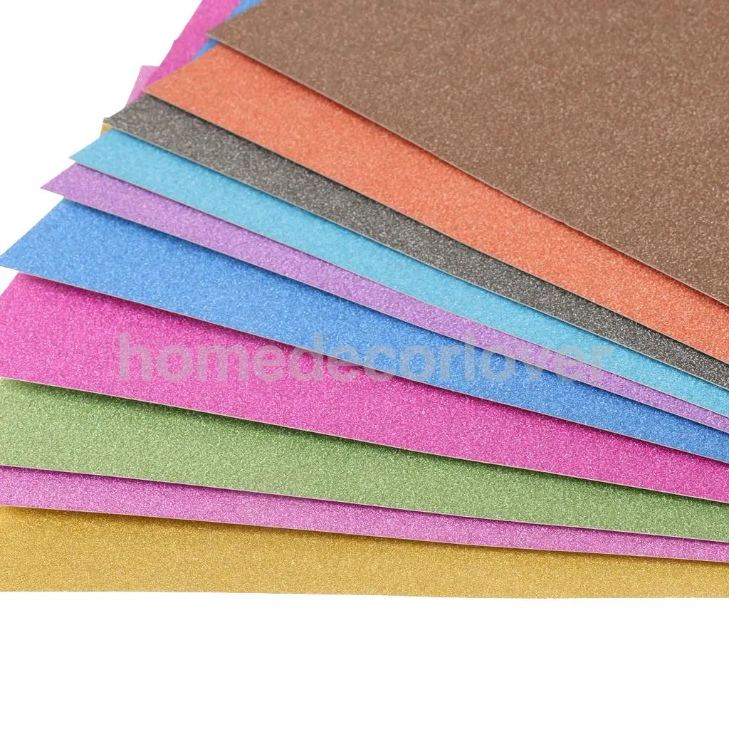 10 листов/упаковка А4 блестящая картонная бумага разных цветов