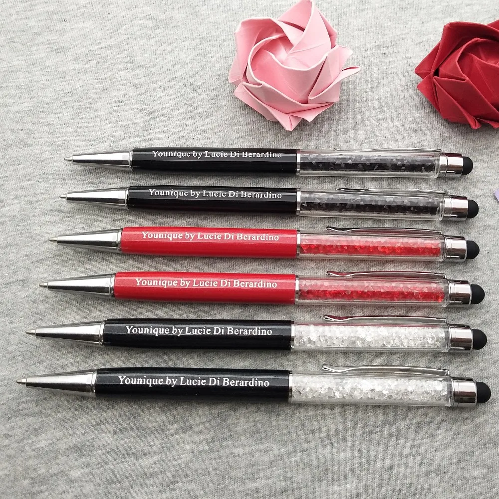

Multi Function Pen+Stylus touch top+logo engraved free on pen body custom with any logo text Promotional Pen for events