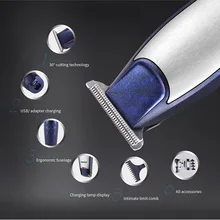 КМ-5021 3 в 1 Профессиональная машинка для стрижки волос Перезаряжаемые волос, триммер для волос, Мужская clipper машина для обрезки дропшиппинг