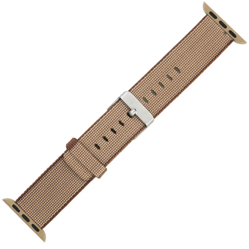 Ремешок nato для apple watch band apple watch 5 4 3 2 1 44 мм/40 мм 42 мм 38 мм iWatch ремешок для часов тканый нейлоновый браслет blet - Цвет ремешка: coffee