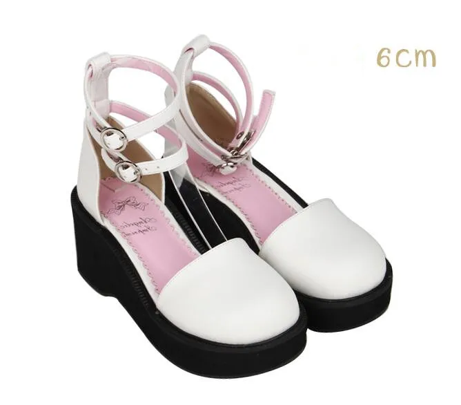 Robe 5cm Mori Boucles Lolita Coins Partie Pompes Haute Angélique Lady 33 6cm Empreinte Talons Cosplay Chaussures Femme 47 Princesse Fille Femmes qU1Ex16H