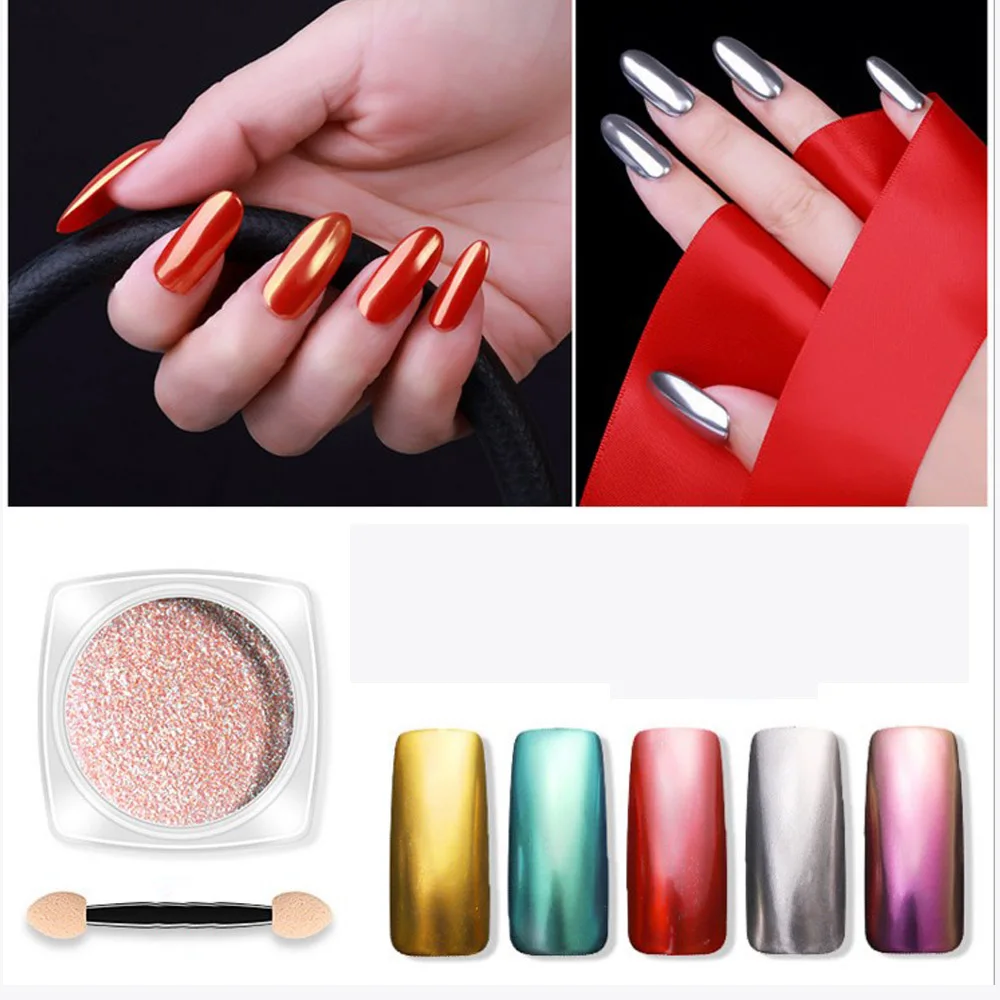

1G/BOX Magic Mirror DIY Nail Art Decorations Powder Glitter Metallic Powder Shine Glitter Pigment For Nails Decorations